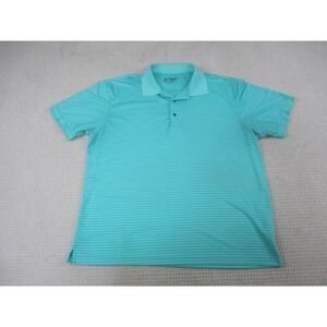 Bermuda Sands Shirt Mens XL Blue Striped Polo‎ Casual Button Short Collared